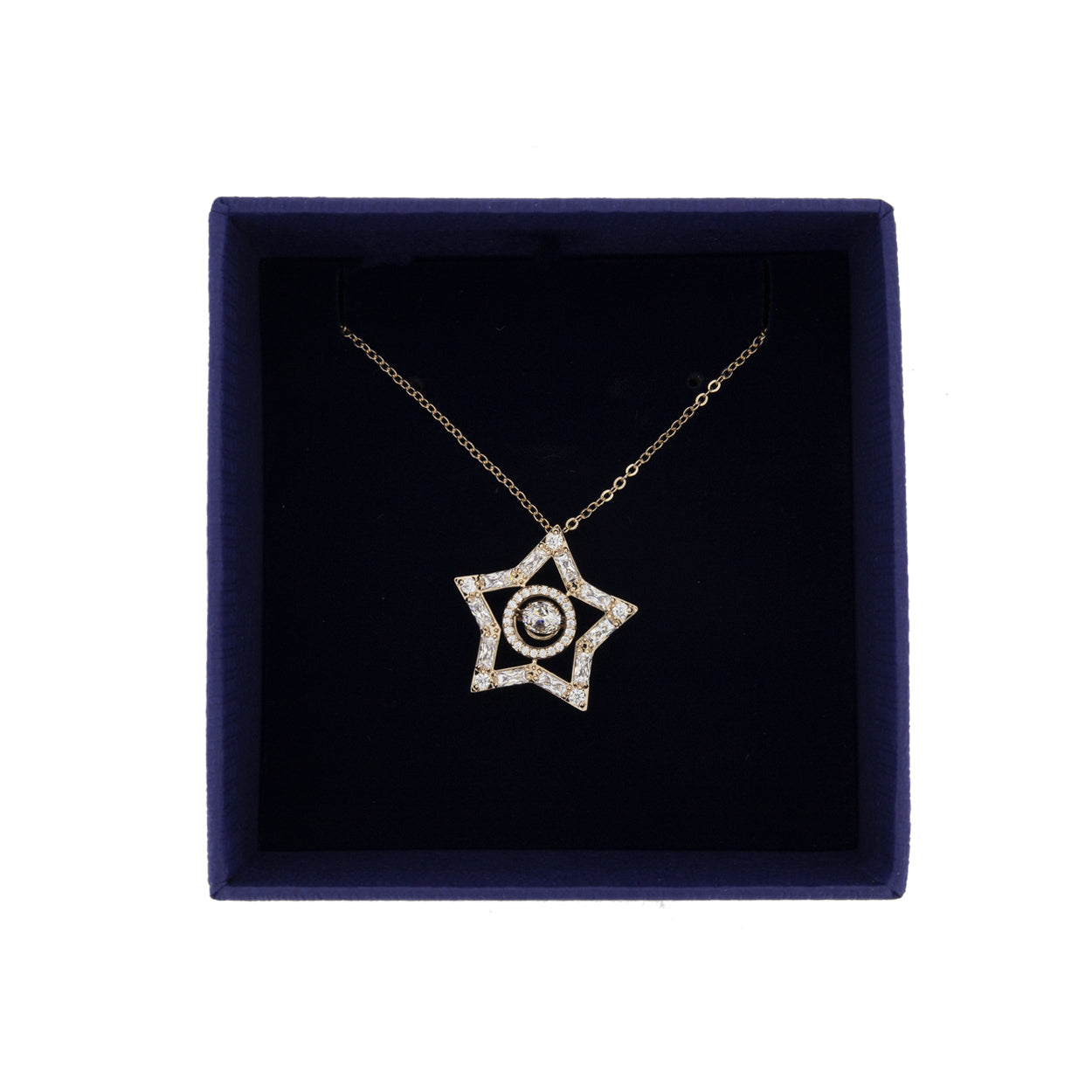 Swarovski Rose Gold Star & Dancing Diamond Necklace 5617766