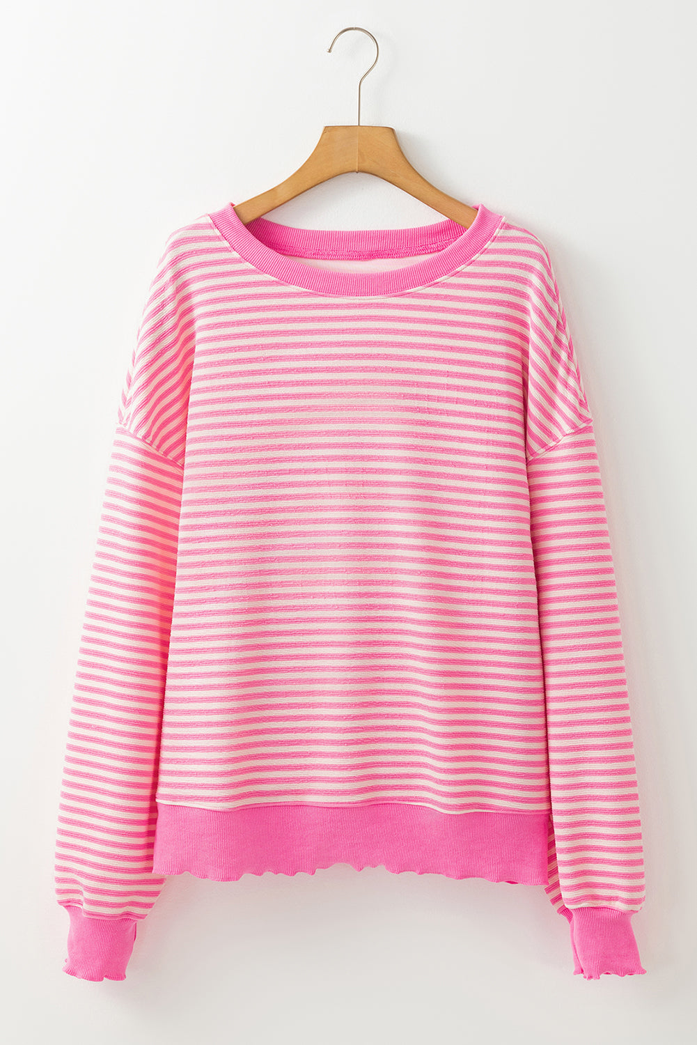 Threaded Pear Eliana Loose Drop Shoulder Long Sleeve Top