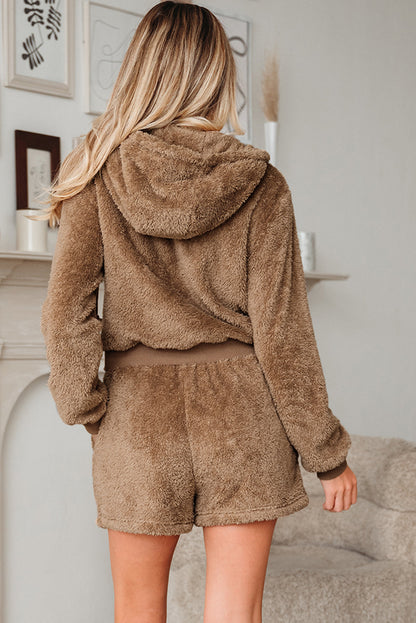 Threaded Pear Verahara Up Hoodie Drawstring Shorts
