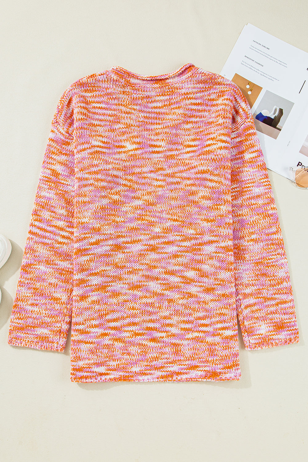 Threaded Pear Sofia Shoulder Tunic Oversized Sweater