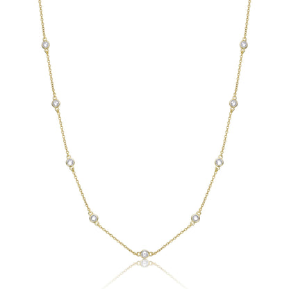 Circular Linked Accents Long Chain Necklace