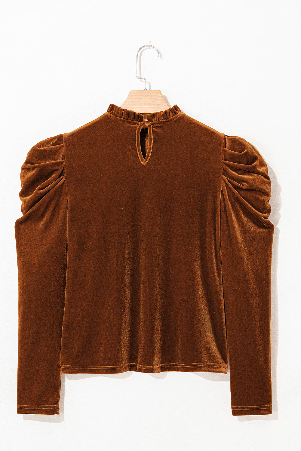 Threaded Pear Josephine Puff Sleeve Velvet Top