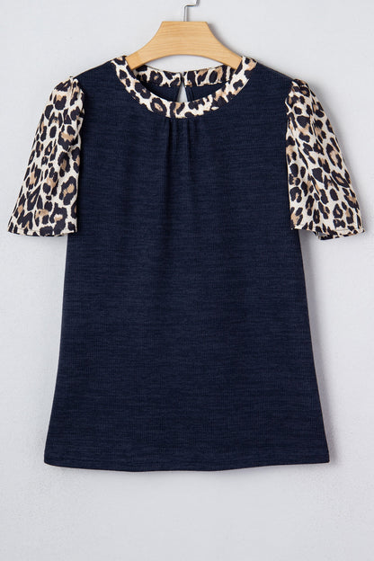 Threaded Pear Ayra Patchwork Short Sleeve Top