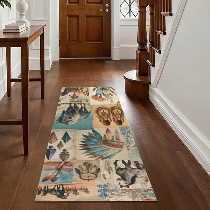 Baha Ranch Bohemian Southwest Floor Rug Runner Indoor 60" x 22" Made in America