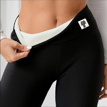 Fleece-Lined Thick Cashmere Winter Leggings