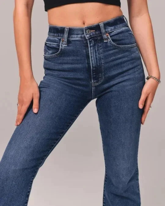 Women’s Fashion Casual Solid Color Jeans | High-Sense Professional Denim Trousers | Trendy Minimalist Sleek Straight-Leg Jeans | Luxury-Label Statuesque Radiant Apparel | 2026 High-Fashion Emerald-Luxe Essential