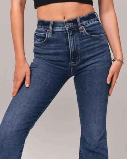 Women’s Fashion Casual Solid Color Jeans | High-Sense Professional Denim Trousers | Trendy Minimalist Sleek Straight-Leg Jeans | Luxury-Label Statuesque Radiant Apparel | 2026 High-Fashion Emerald-Luxe Essential