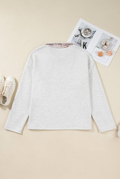 Threaded Pear Olivia Patchwork Zipped Collar Pullover