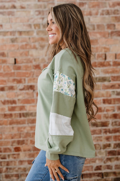 Threaded Pear Oaklee Relaxed French Terry Top