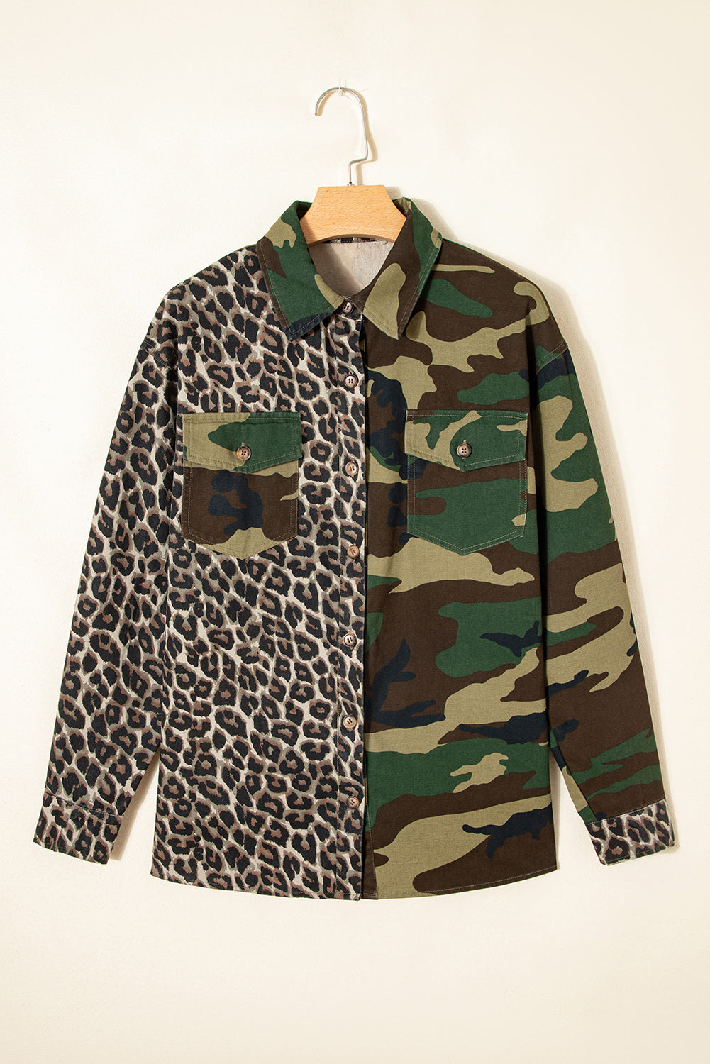Threaded Pear Kiara Patchwork Oversize Shacket