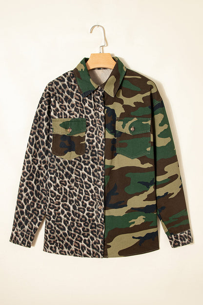 Threaded Pear Kiara Patchwork Oversize Shacket