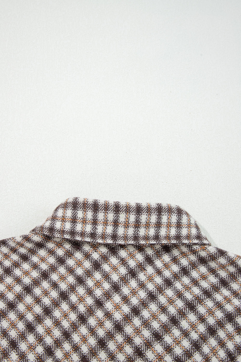Threaded Pear Ava Flap Patchwork Plaid Shacket