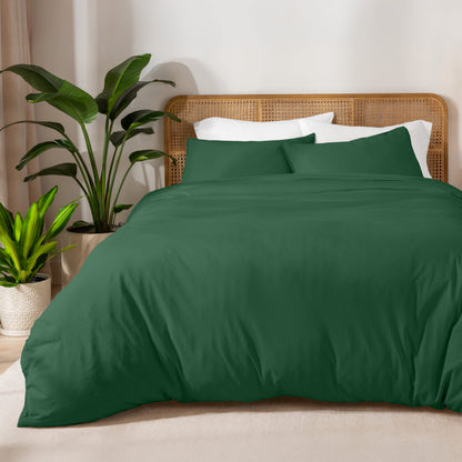 Bare Home Organic Cotton Jersey Duvet Cover Set