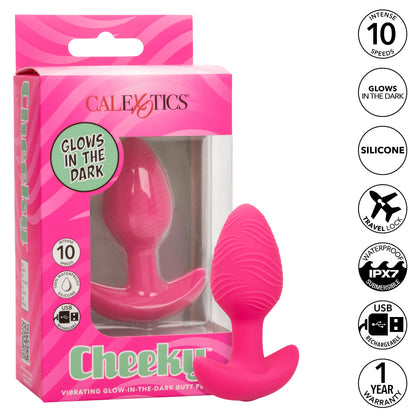 CalExotics Cheeky Vibrating Glow-In-The-Dark Butt Plug