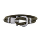 Phinity Rope Bracelet For Men Silver Green Nylon By Paul Hewitt Size XXL