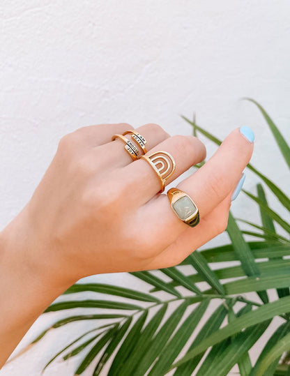 Elevated Faith Emerald Green Signet Ring