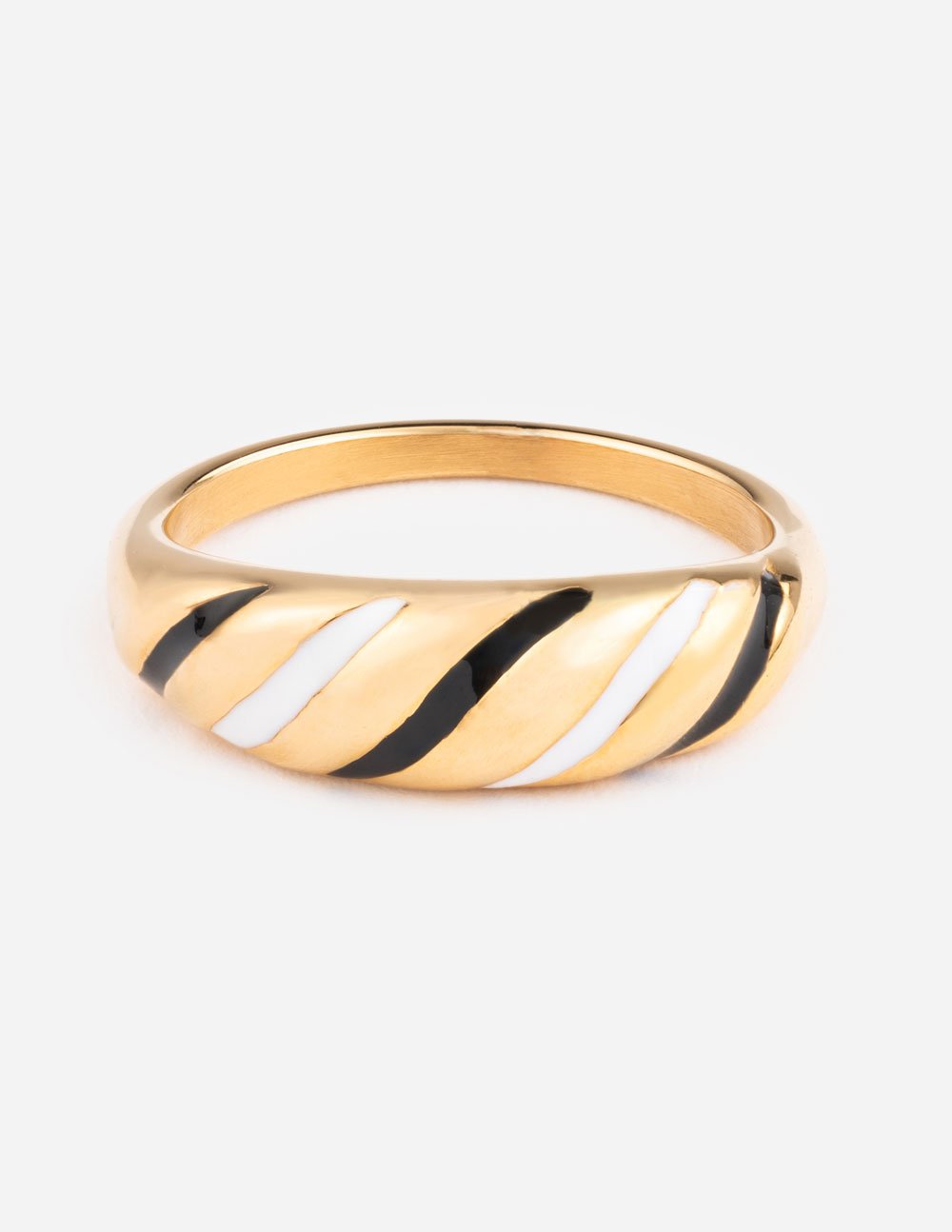 Elevated Faith Enamel Croissant Ring