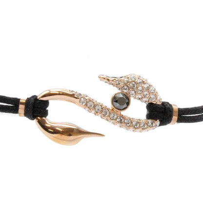 Swarovski Power Collection Black Cord Swan Bracelet