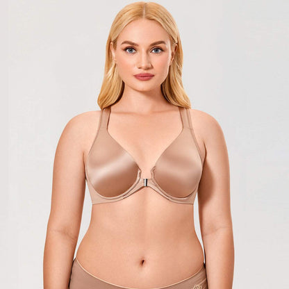 Front Closure T-Back Underwire Plunge Bra