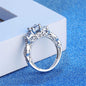 Crystal & Cubic Zirconia Three-Link Ring