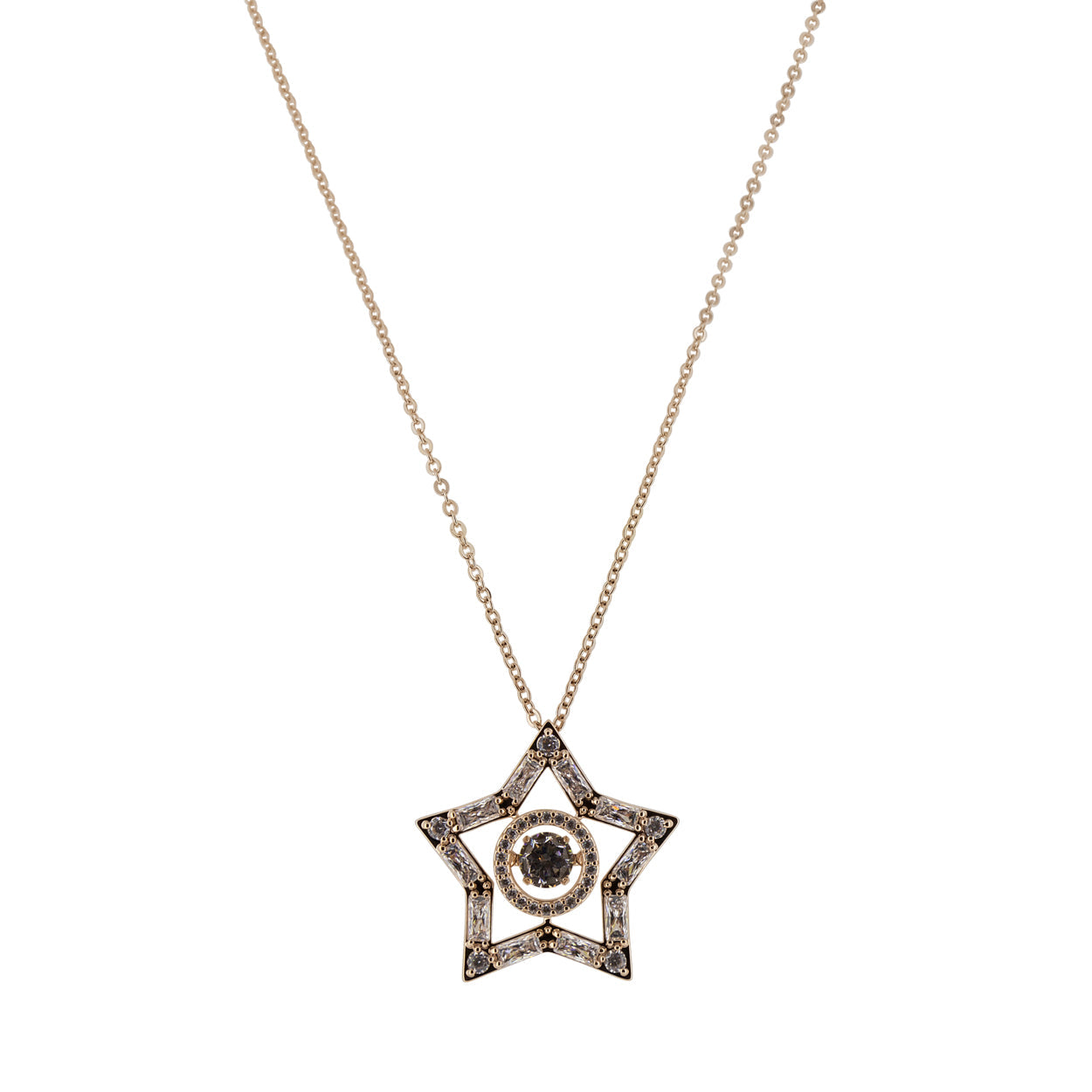 Swarovski Rose Gold Star & Dancing Diamond Necklace 5617766