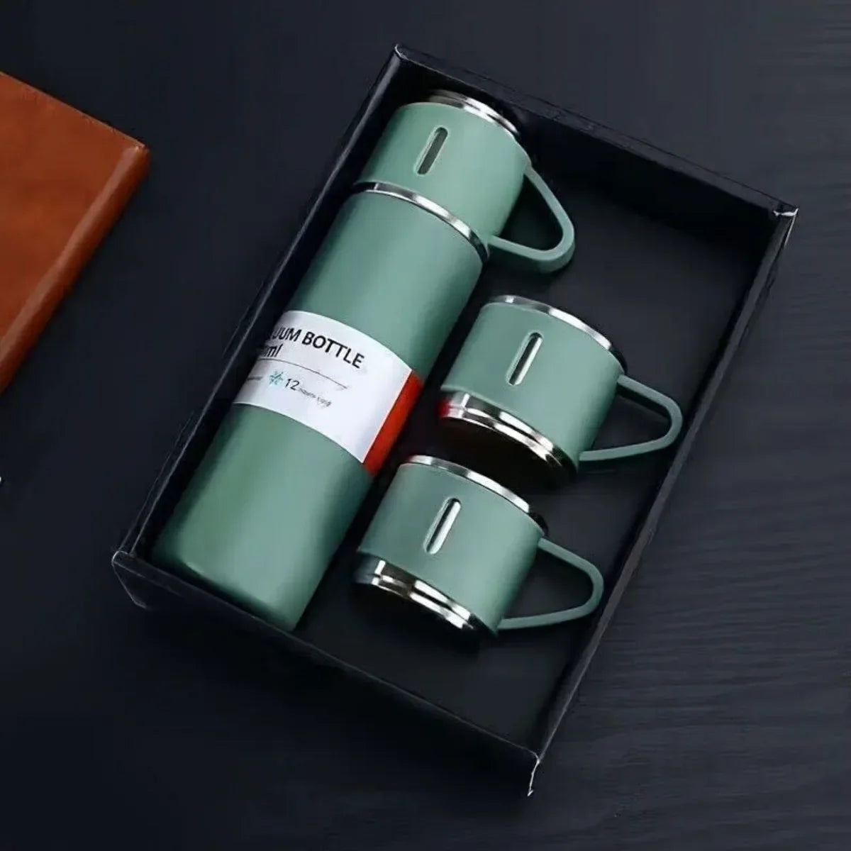 500ml Vacuum Insulated Stainless Steel Thermos with 3 Lids