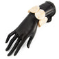 Beige Resin Notched Circular Stretch Bracelet