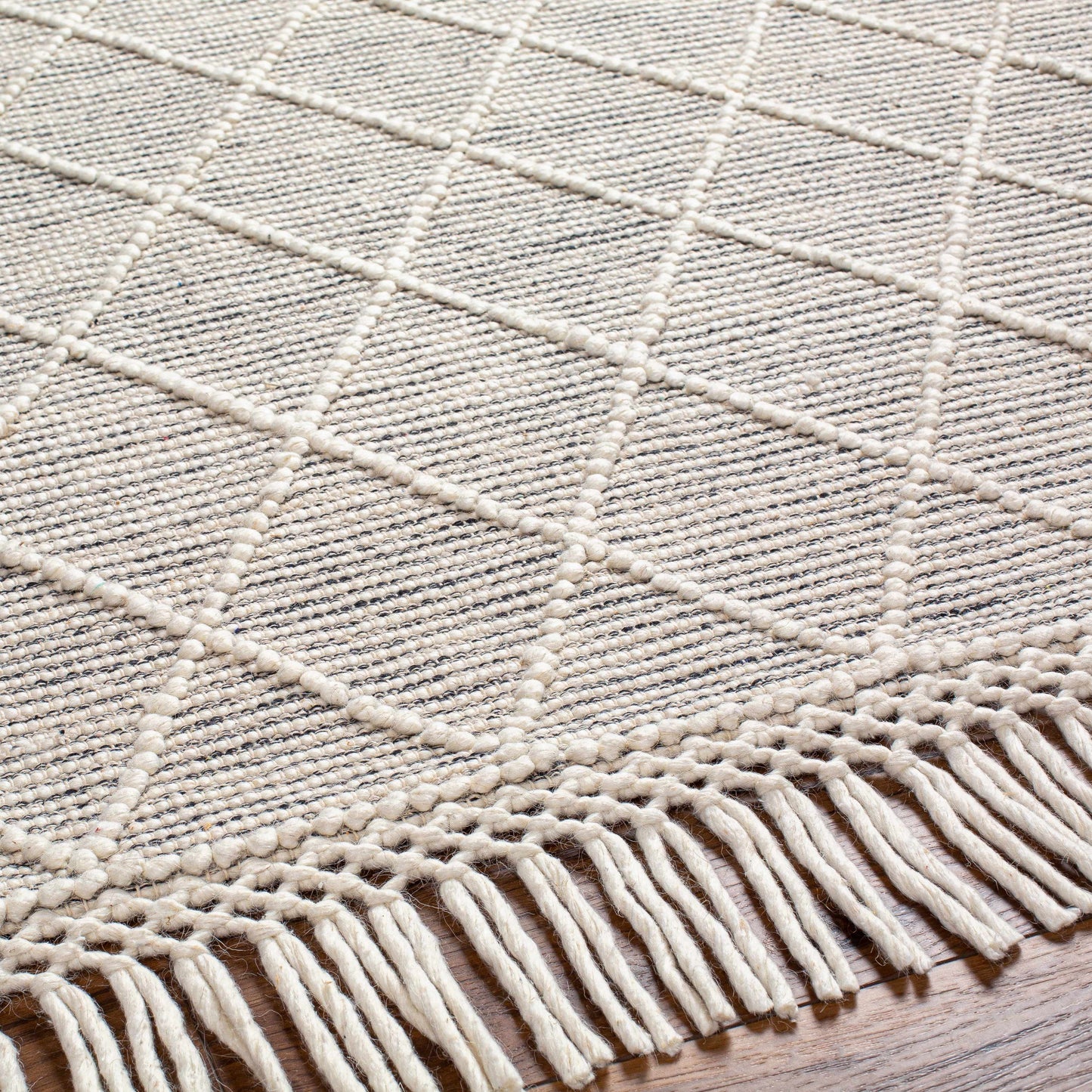 Ezria Wool Rug with Tassels - Clearance
