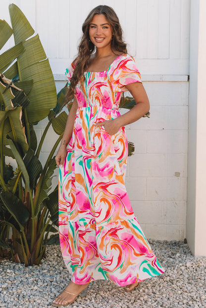 Threaded Pear Avery Smocked Bust Maxi Dress