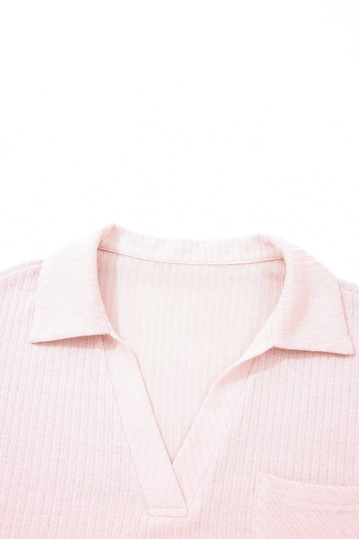 Threaded Pear Marley Light Collared Ribbed Tee
