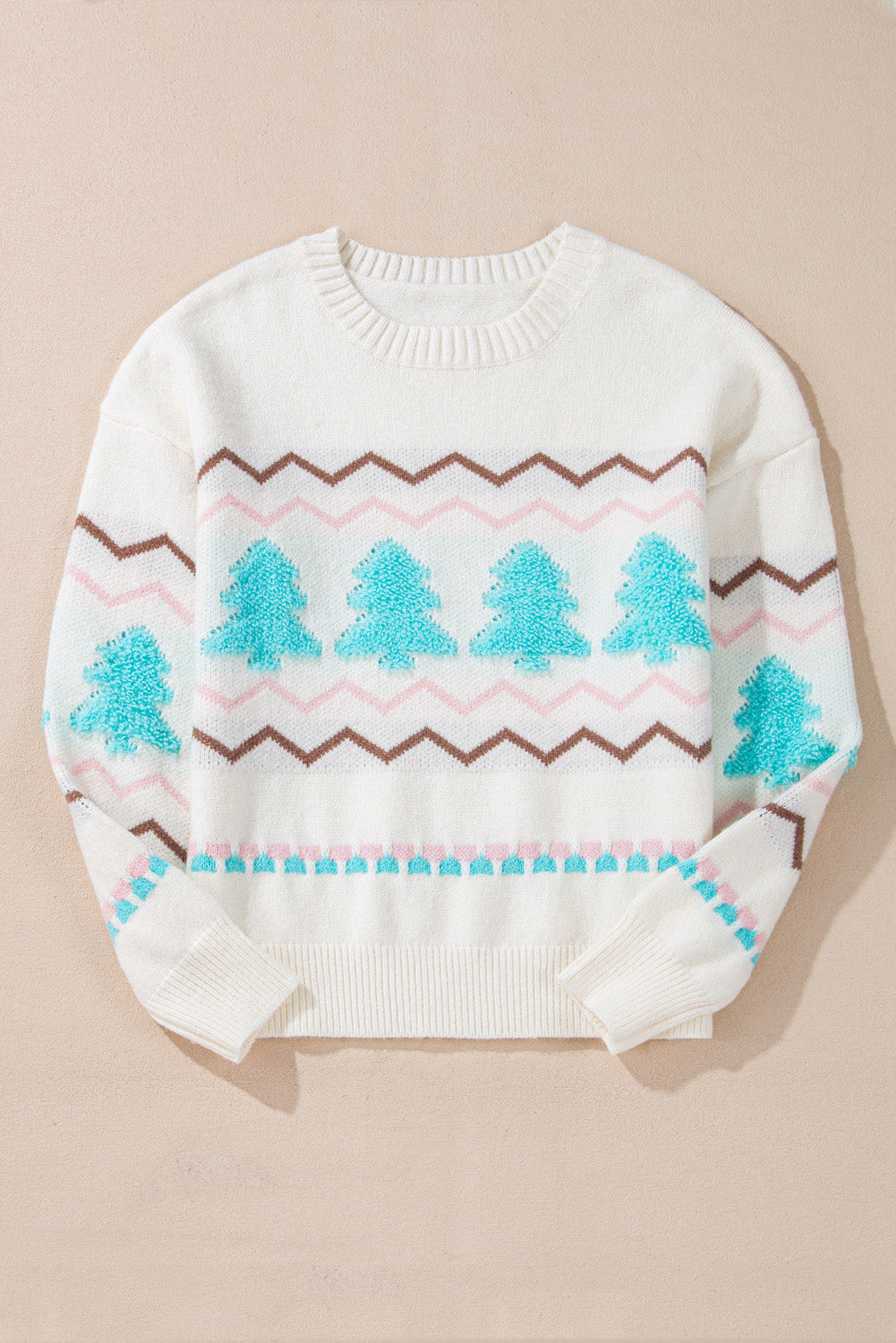 Threaded Pear Sofia Trim Drop Shoulder Sweater
