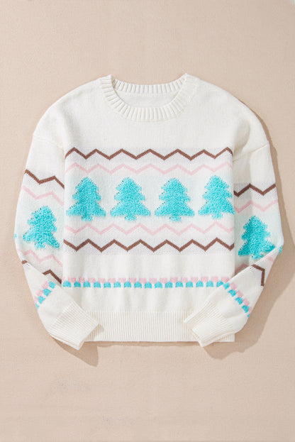 Threaded Pear Sofia Trim Drop Shoulder Sweater