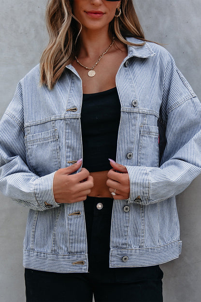 Threaded Pear Ella Wind Washed Oversize Jacket