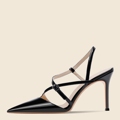 Women’s One-Word Strap High Heel Sandals | Elegant Single Strap Stiletto Heels | Minimalist Open-Toe Evening Sandals | High-Sense Classic Party Heels | 2026 Trendy Occasion Footwear