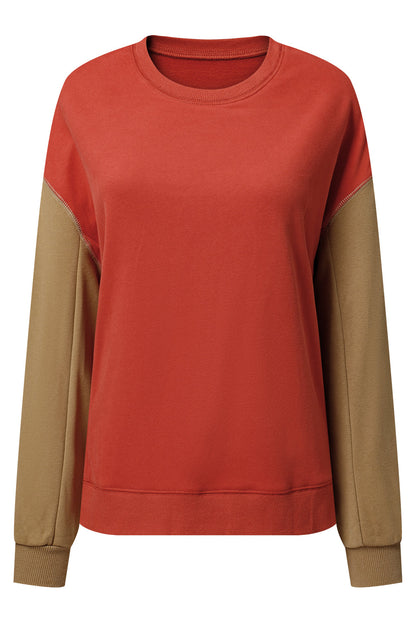 Threaded Pear Ella Patchwork Drop Shoulder Pullover