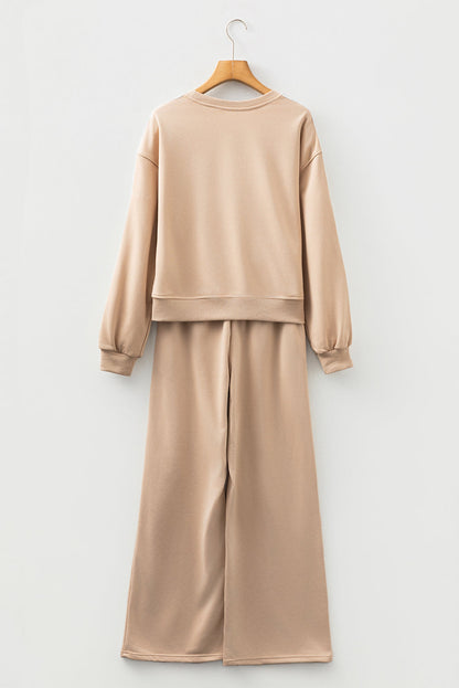 Threaded Pear Taylor Striped Detail Crewneck Pullover