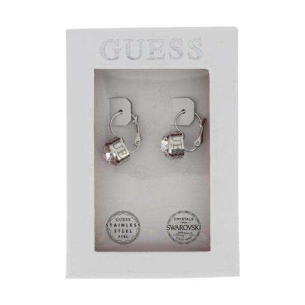 Guess Crystal Clip-On Earrings Stainless Steel UBT01064 (Blemished Box)