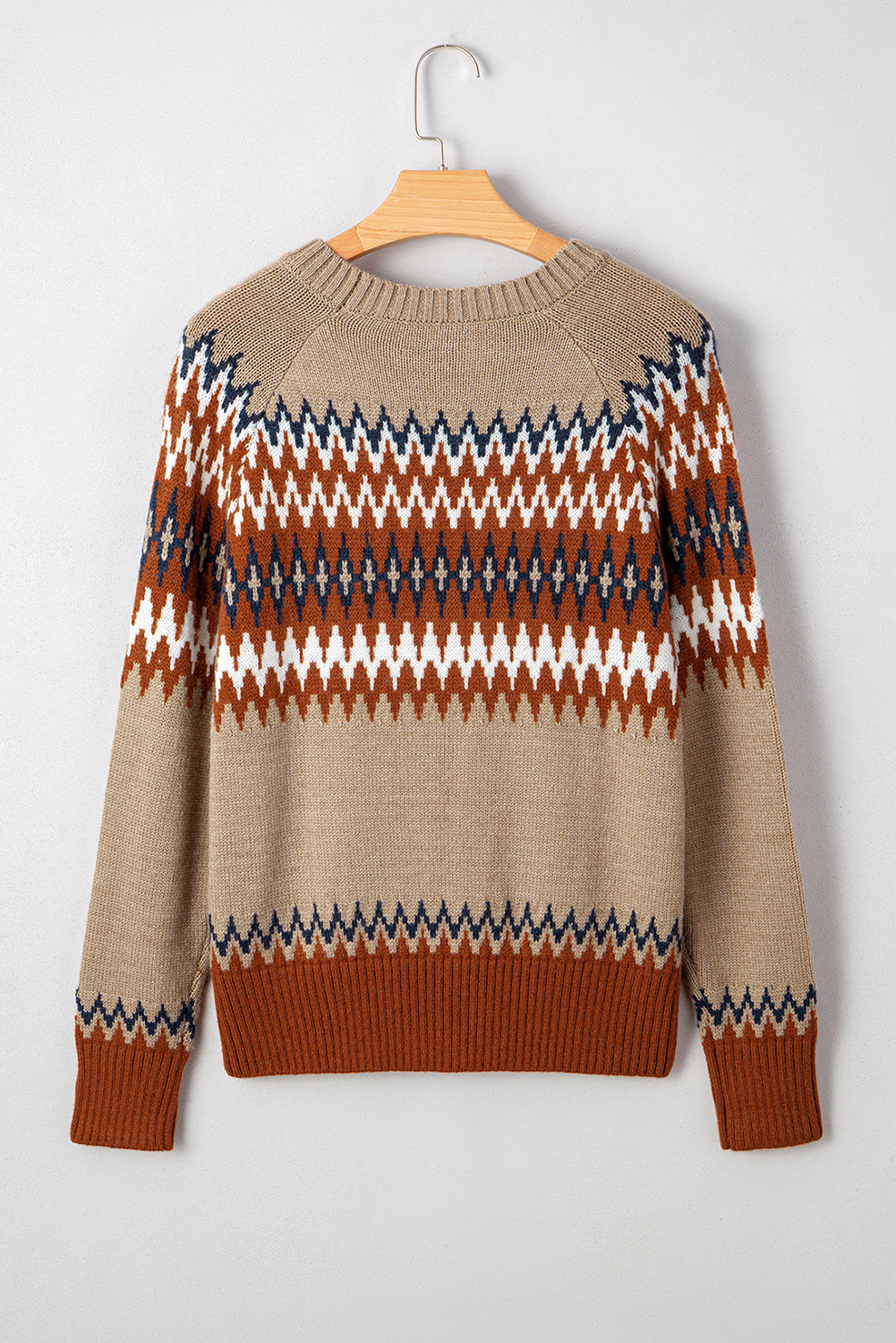 Threaded Pear Eva Aztec Crew Neck Sweater