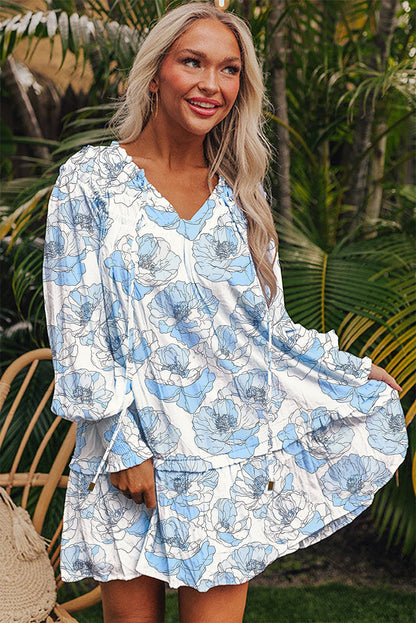 Threaded Pear Juliana Sleeve Flowy Mini Dress