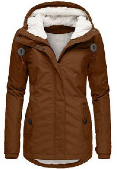 Women's Warm Hooded Fleece Jacket