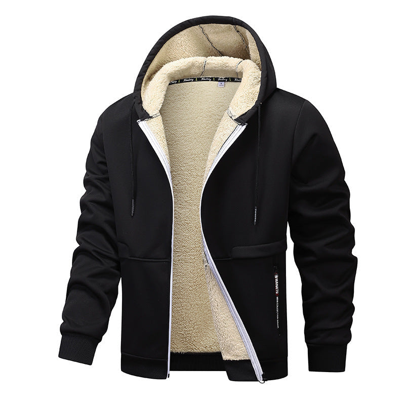 Men's Lambswool Thickened Hoodie