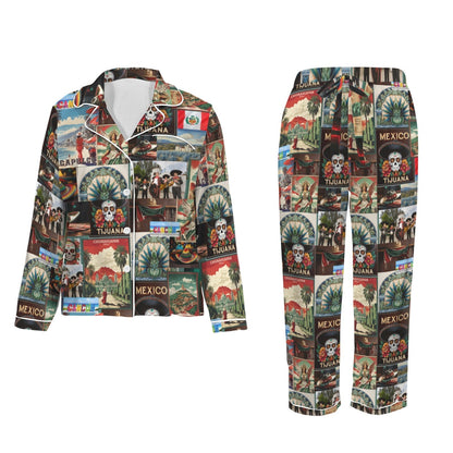 Baha Ranch Colores De Mexico Destination Mexico Satin Pajamas