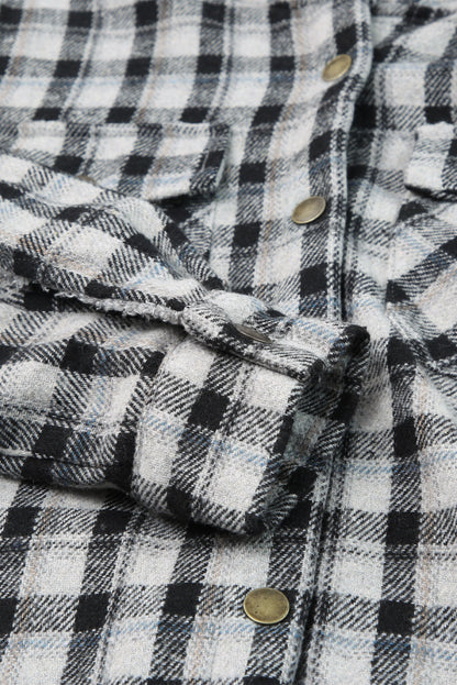 Threaded Pear Evelyn Sherpa Lined Hooded Shacket