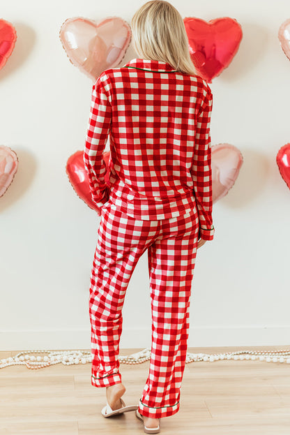 Threaded Pear Estrella Christmas Plaid Print Shirt