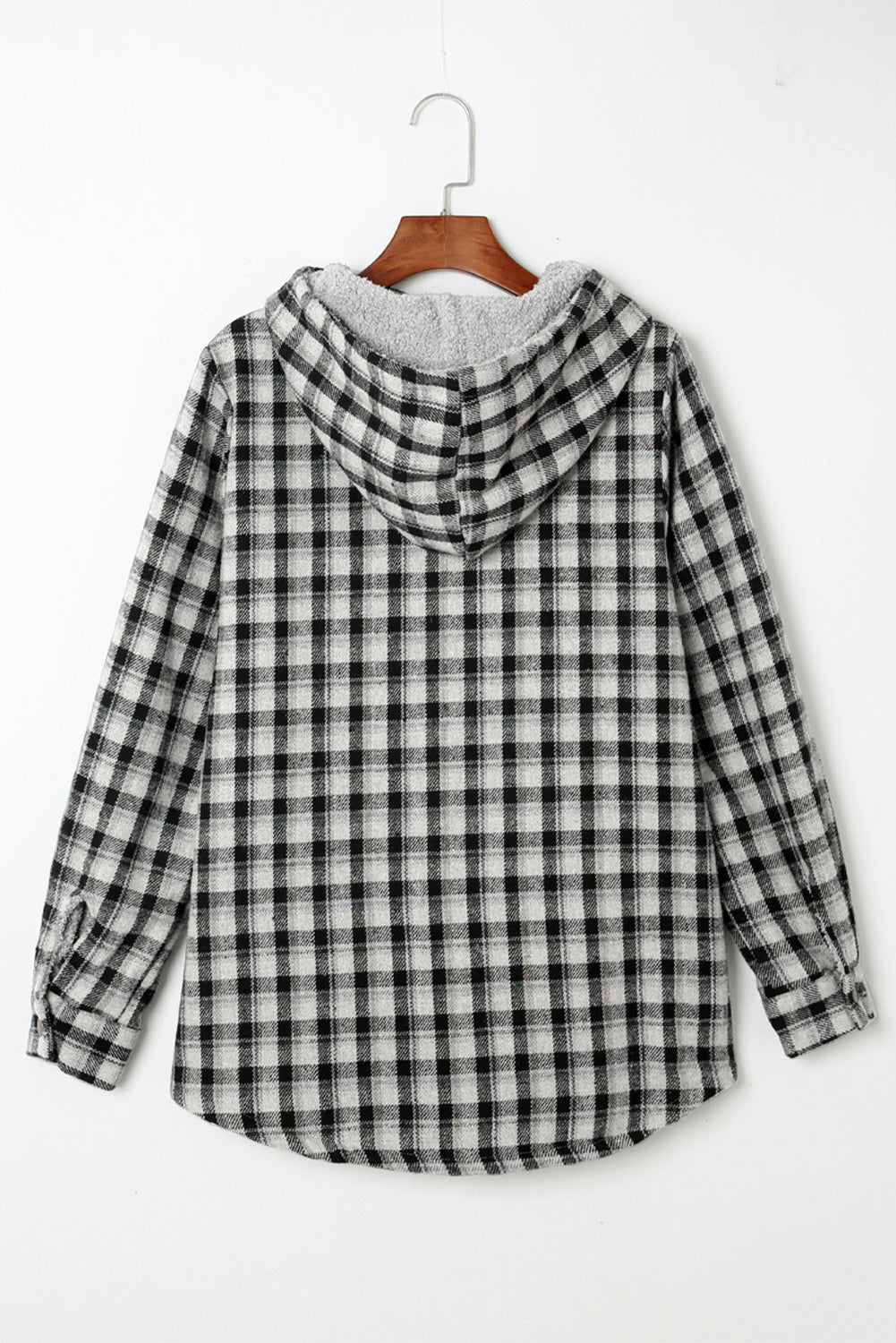 Threaded Pear Evelyn Sherpa Lined Hooded Shacket