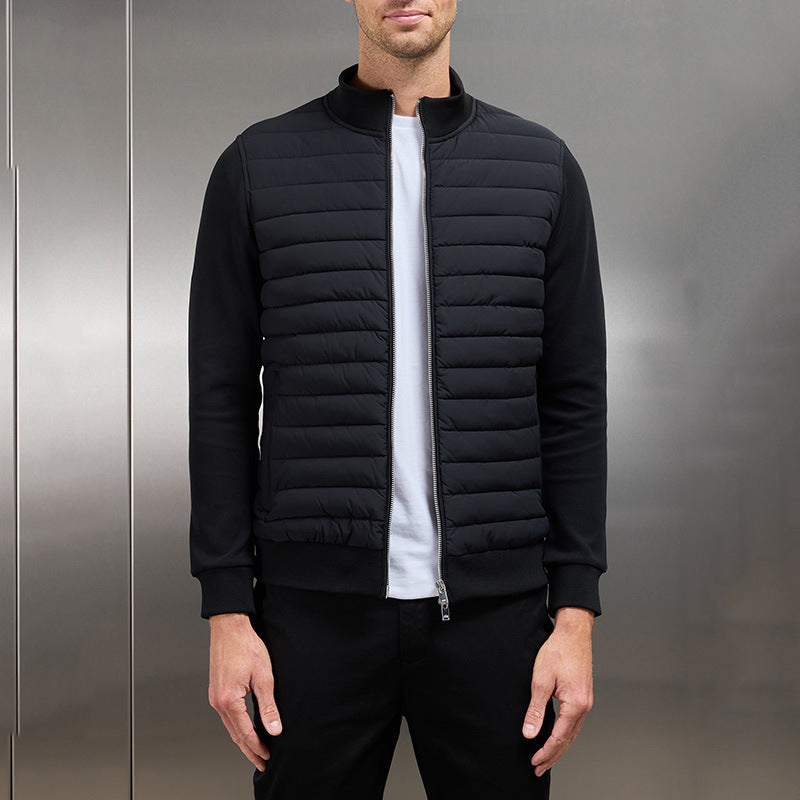Men’s Lightweight Stand Collar Knit Jacket