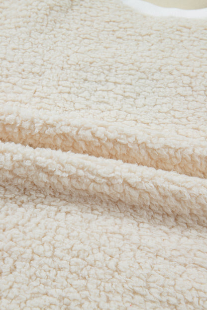 Threaded Pear Ensley Christmas Embroidered Sherpa Pullover