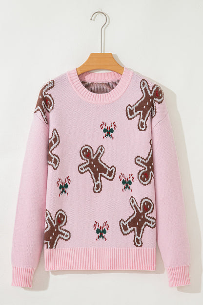 Threaded Pear Grehara Man Print Casual Sweater
