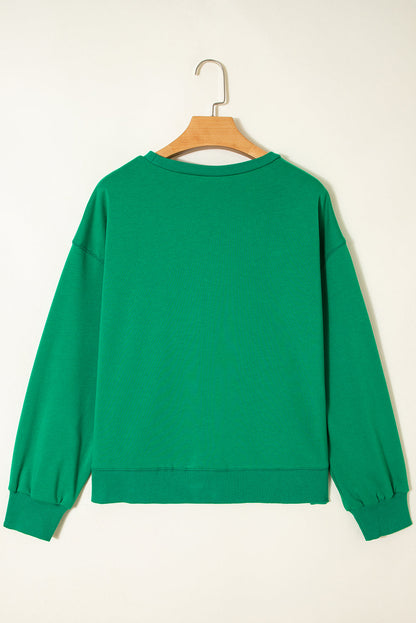 Threaded Pear Luz Embroidered Christmas Holiday Sweatshirt