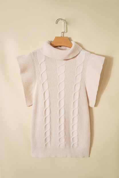 Threaded Pear Zaylee Ruffled Short Sleeve Sweater